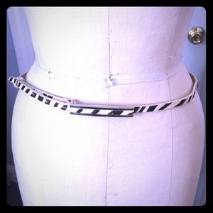 Express Zebra Calf Hair Belt